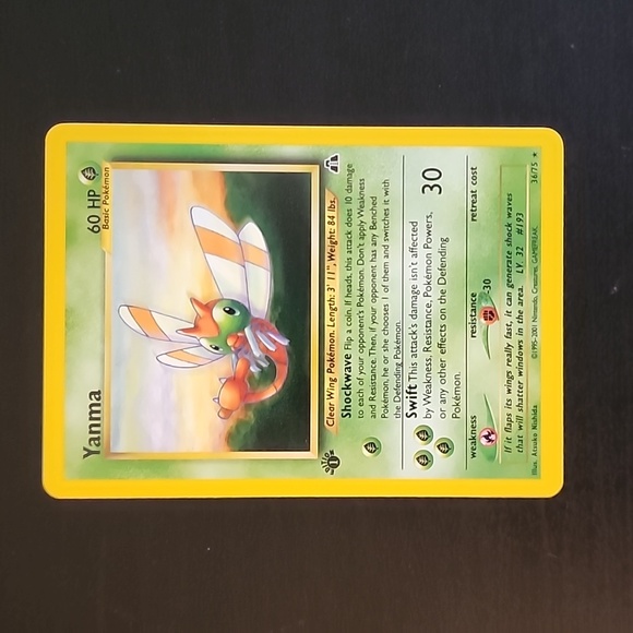 Pokemon Other - 1st Edition Yanma Neo Discovery 36/75 Non-Holo Pokemon Card (NM)!